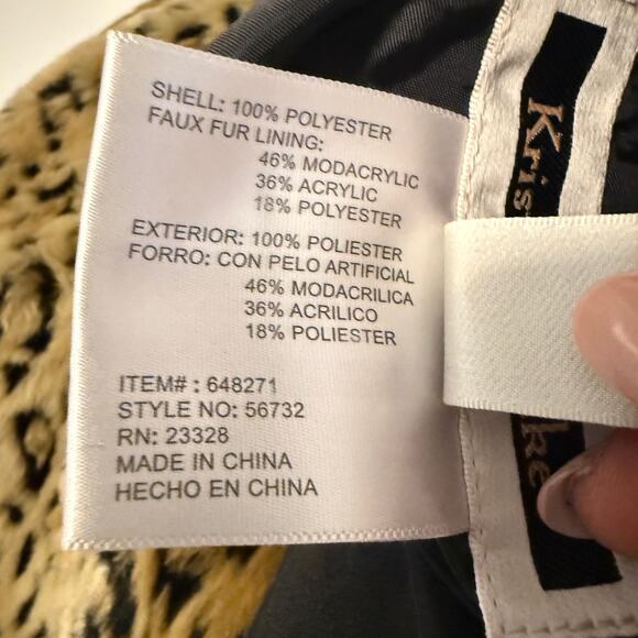 Kristen Blake Reversible Vest Size S Faux Fur Leopard Mob Wife Y2K Glam - Picture 11 of 13